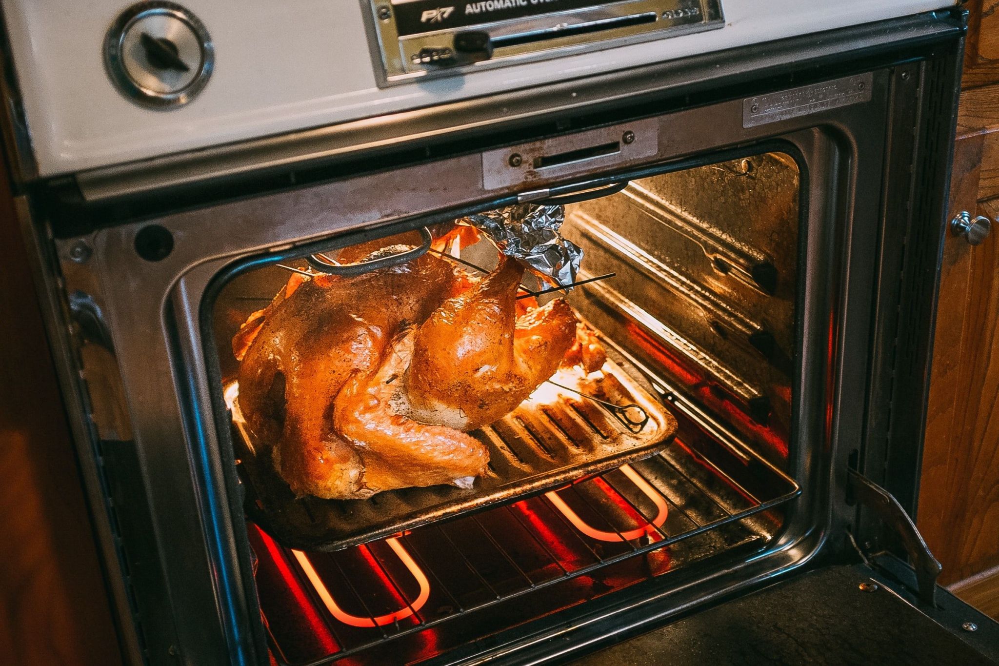 girl on kitchen table prepared for roasting